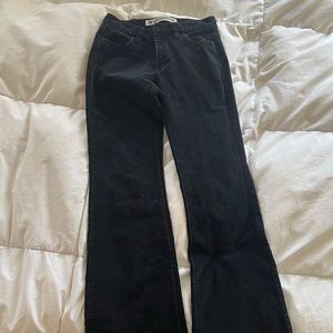 Gap low rise stretch bootcut black velvet pants